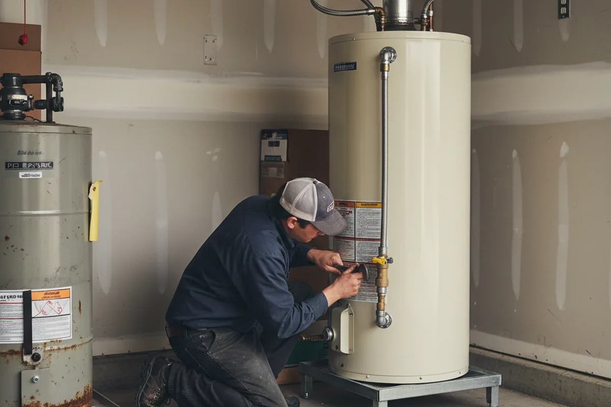 Water heater and shutoff valve replacement in Appleton